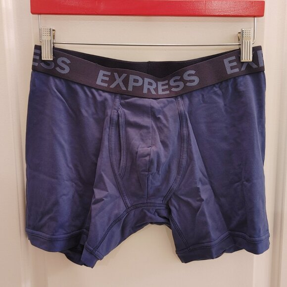 EXPRESS 2 Pack Comfort Cotton Boxer Briefs (Blue Floral & Blue Stone) - Medium - Picture 5 of 10